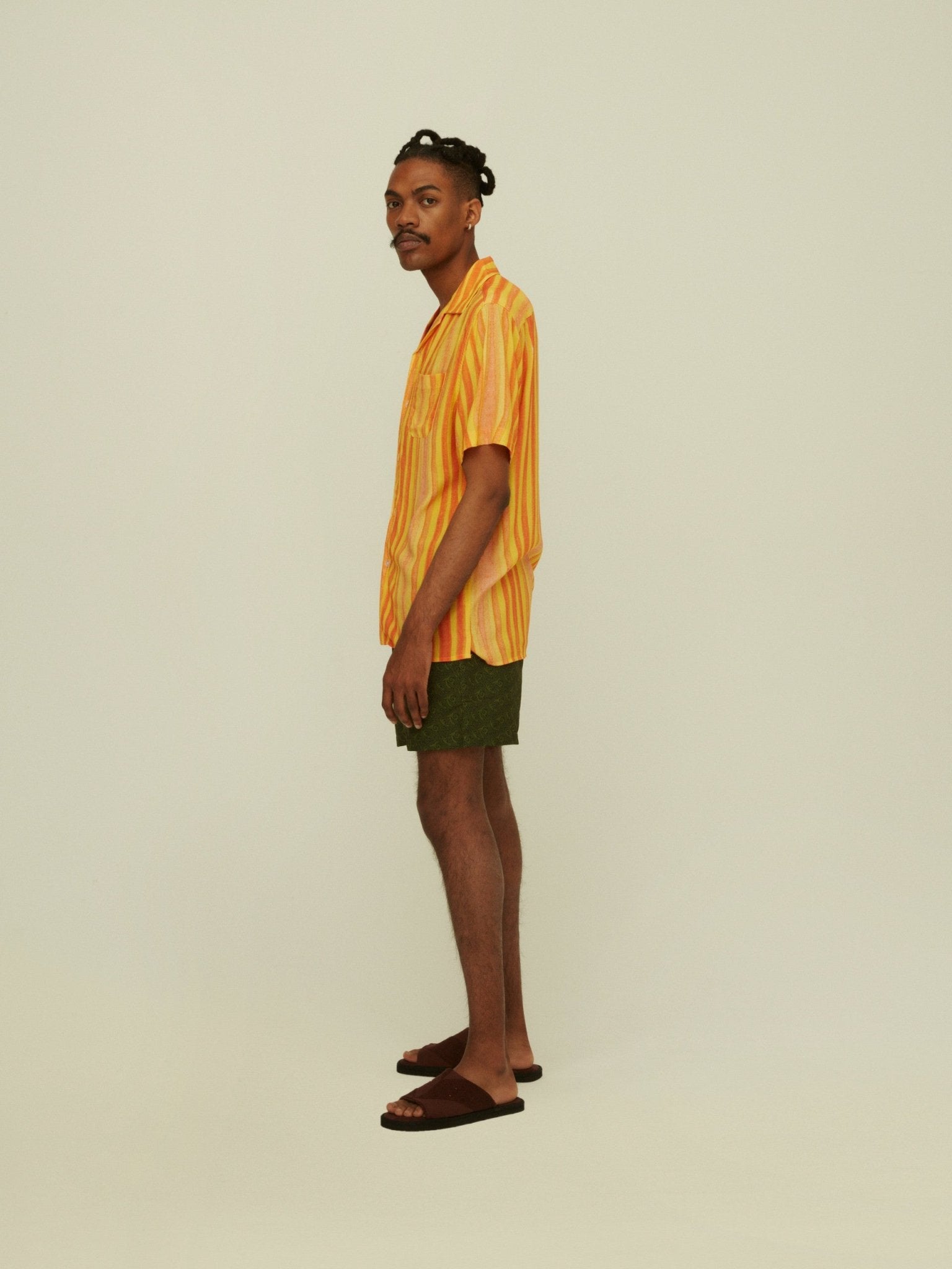 Camicia viscosa stripe orangina OAS - MONSIEUR