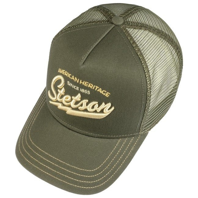 Cappellino Trucker American Heritage verde oliva Stetson - MONSIEUR