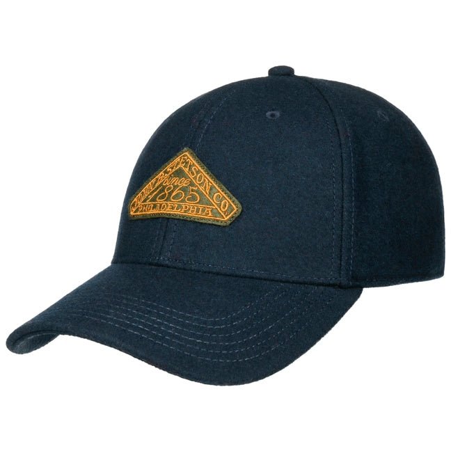 Cappellino Vintage Logo Patch lana navy Stetson - MONSIEUR