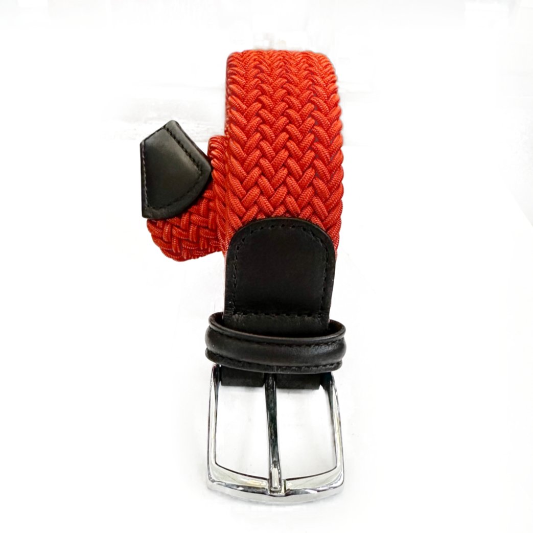 Cintura elasticizzata arancione rifinita moro Monsieur - MONSIEUR