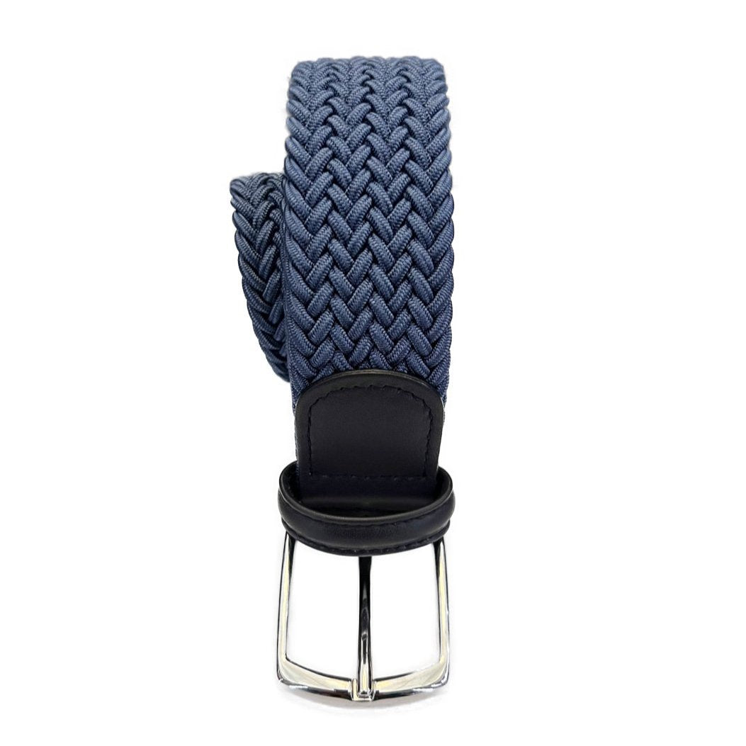 Cintura elasticizzata avio rifinita blu Monsieur - MONSIEUR