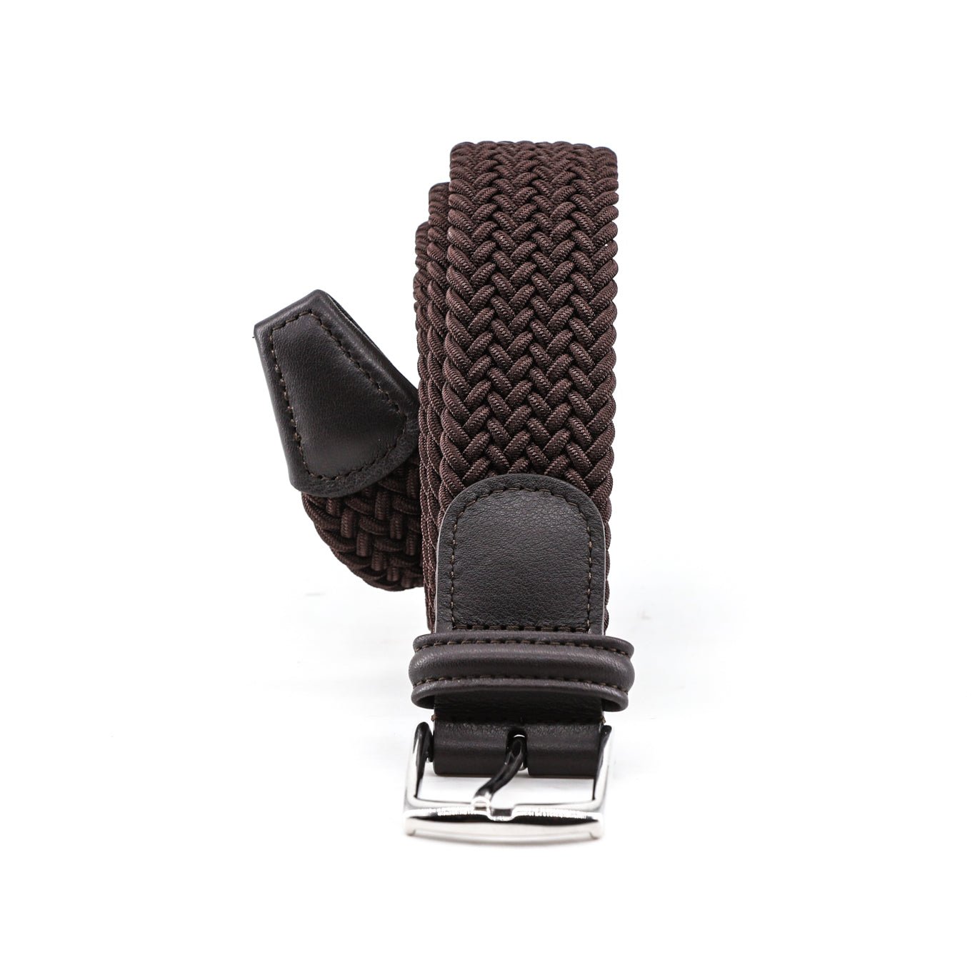 Cintura elasticizzata dark brown rifinita moro Monsieur - MONSIEUR