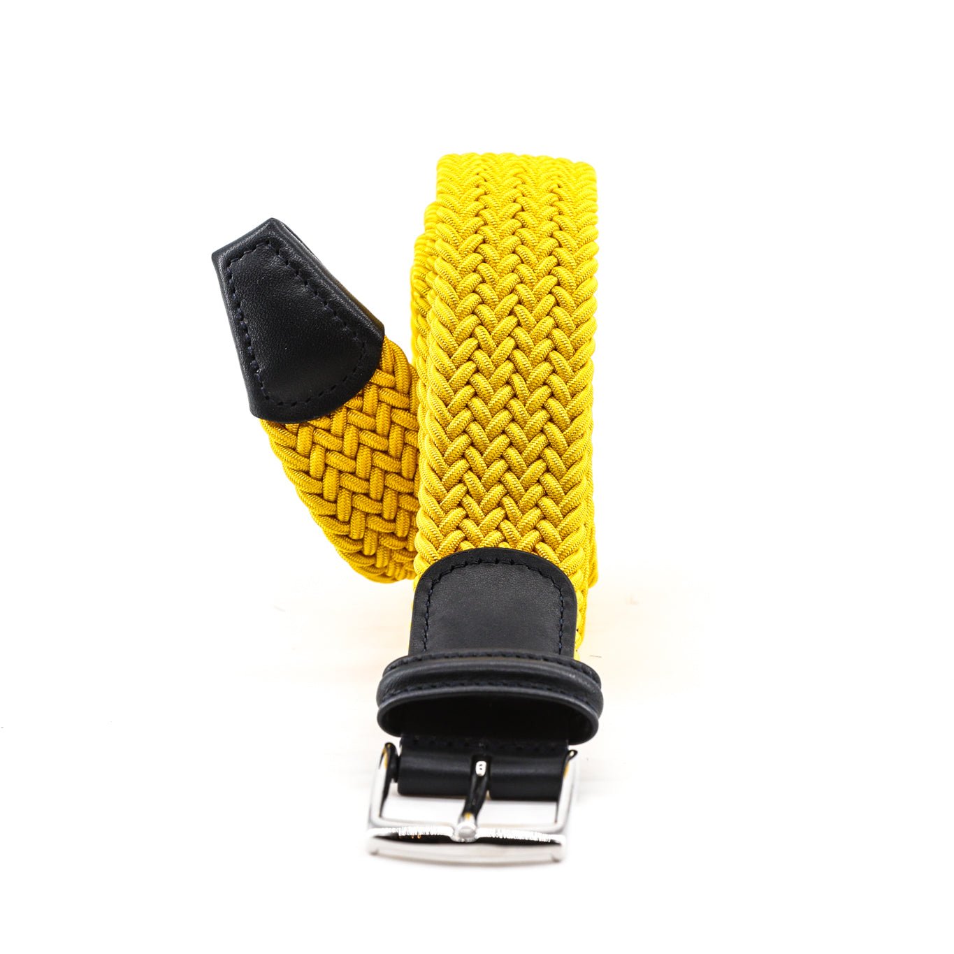 Cintura elasticizzata gialla rifinita blu Monsieur - MONSIEUR