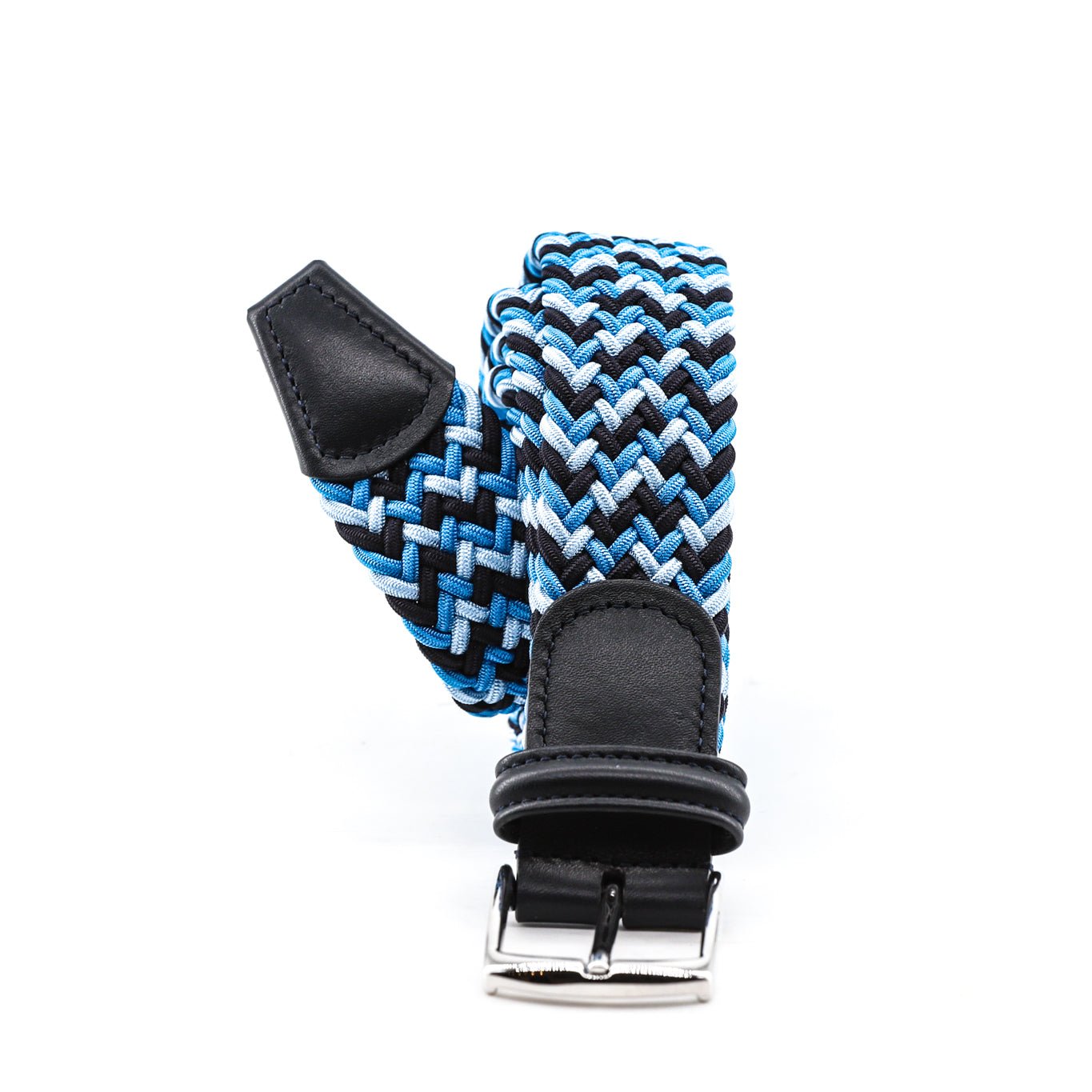 Cintura elasticizzata multicolor blu azzurra turchese rifinita blu Monsieur - MONSIEUR