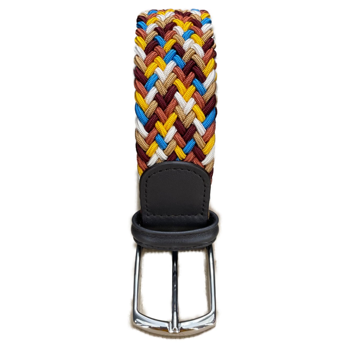 Cintura elasticizzata multicolor gialla bordeaux turchese bianca mattone rifinita moro Monsieur - MONSIEUR