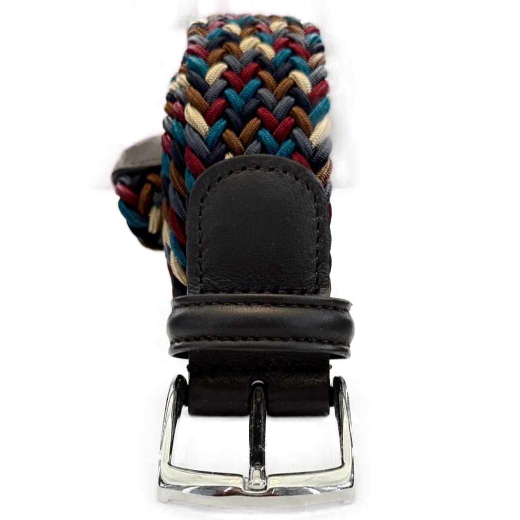Cintura elasticizzata multicolor ottanio bordeaux blu moro grigia beige rifinita moro Monsieur - MONSIEUR