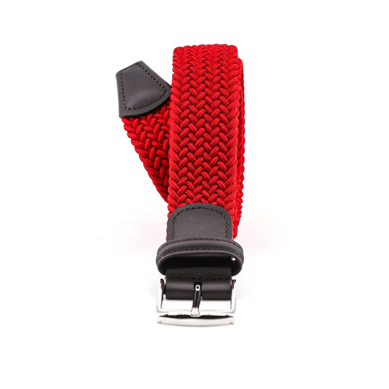 Cintura elasticizzata rossa rifinita moro Monsieur - MONSIEUR