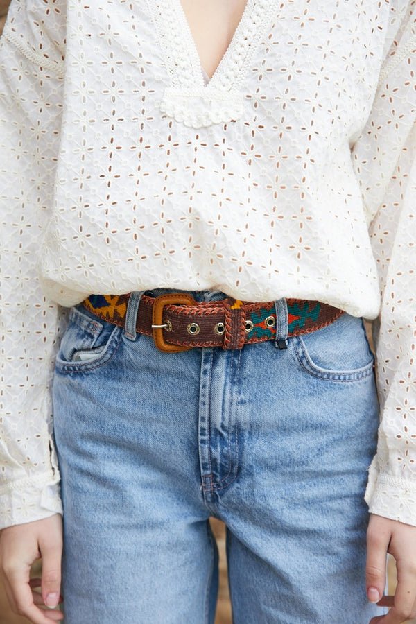 Cintura etnica brown LATCH - MONSIEUR