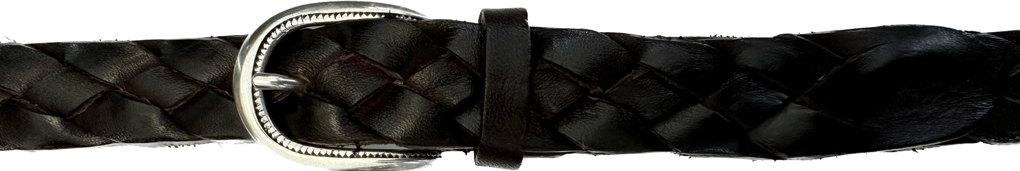 Cintura pelle intrecciata nera Monsieur - MONSIEUR