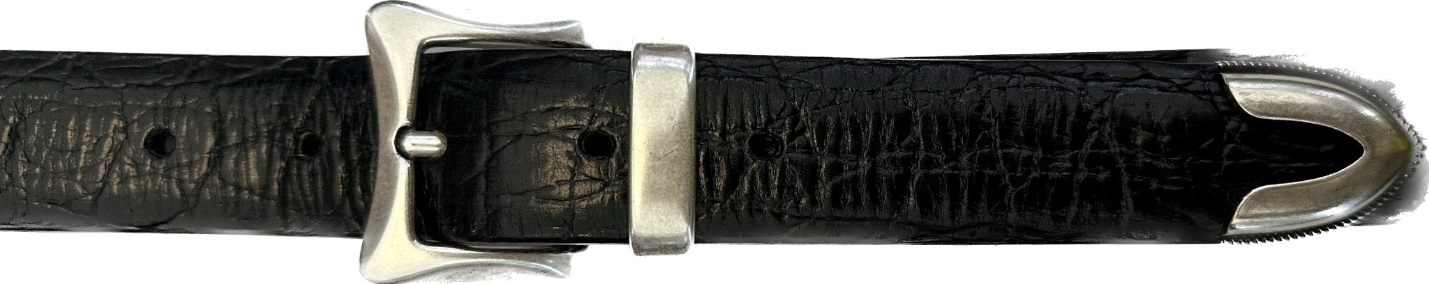 Cintura texana cocco stampato nera Monsieur - MONSIEUR