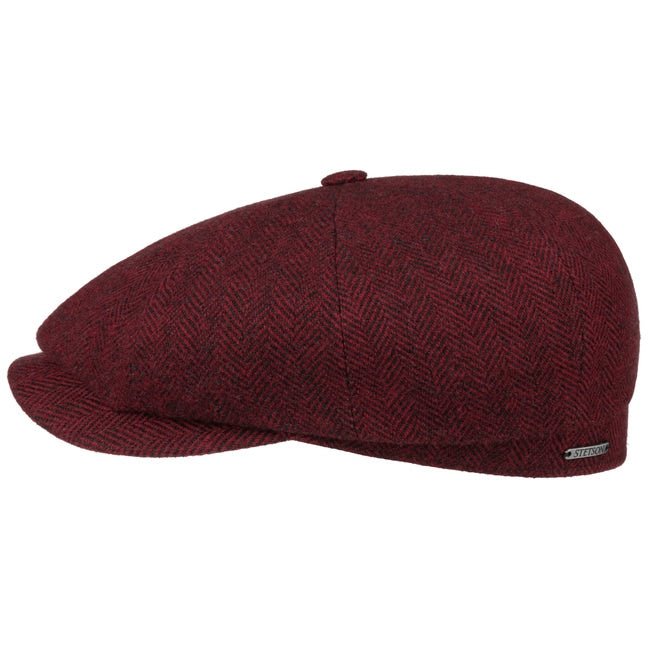 Coppola Hatteras lana Herringbone rosso scuro Stetson - MONSIEUR