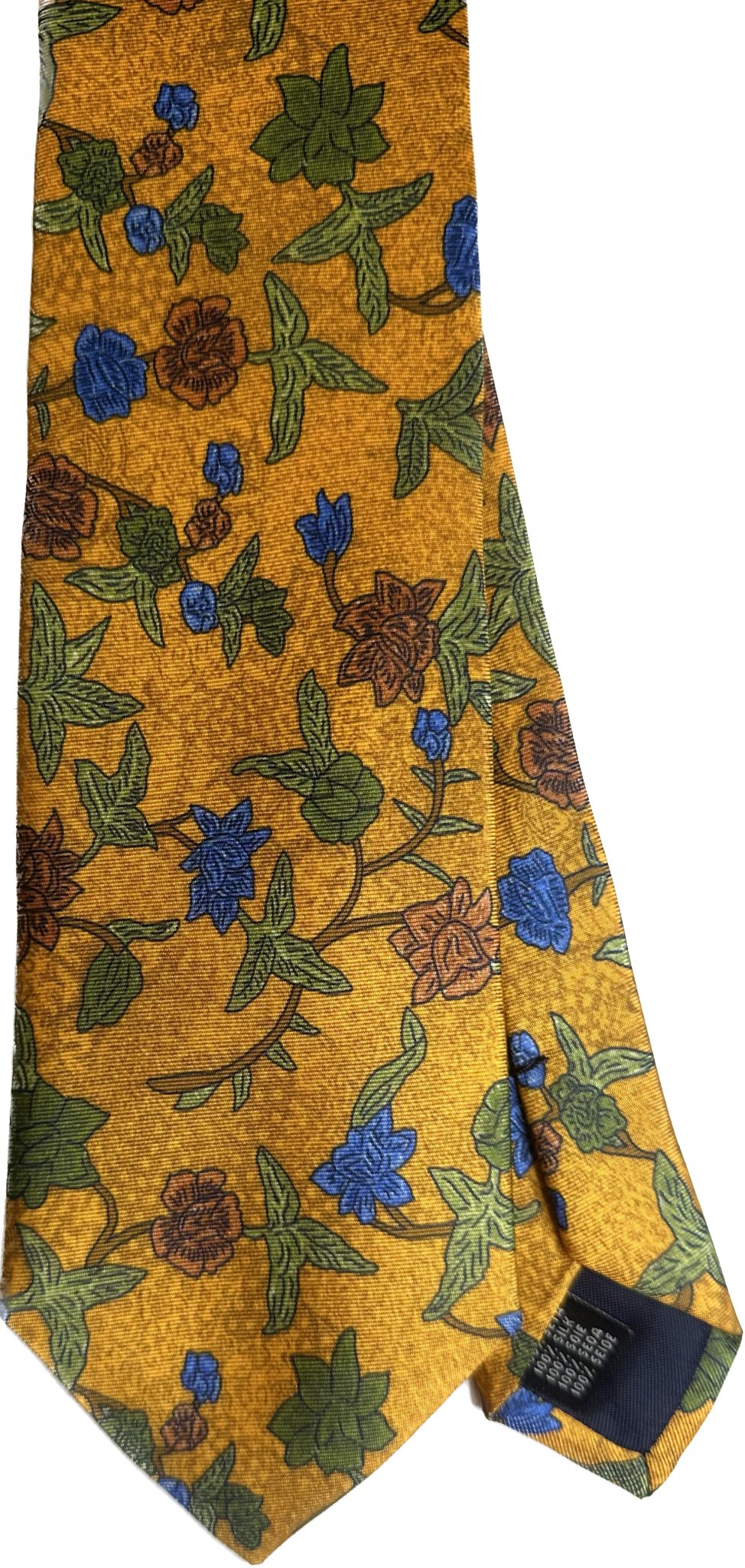 Cravatta seta big flower gialla Monsieur - MONSIEUR