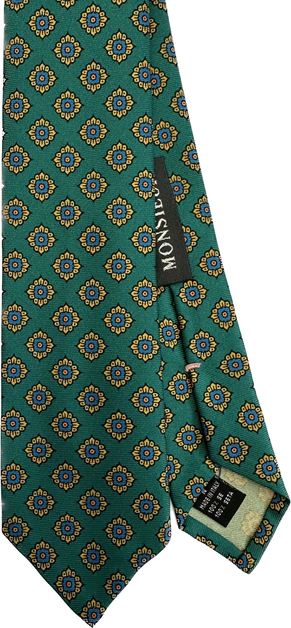 Cravatta seta fantasia verde archivio Monsieur - MONSIEUR