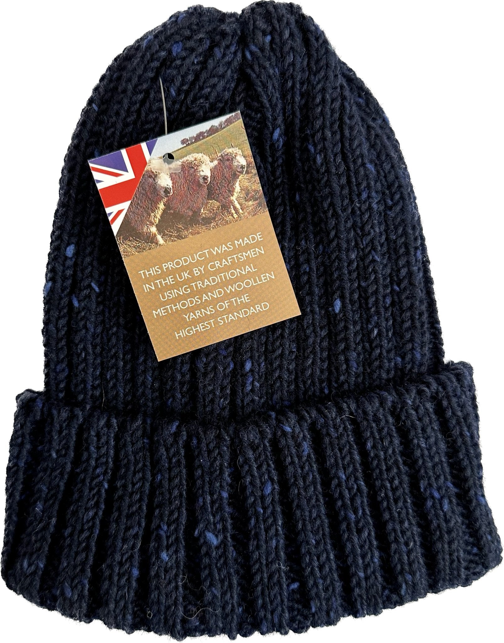 Cuffia coste donegal lana navy Highland2000 - MONSIEUR