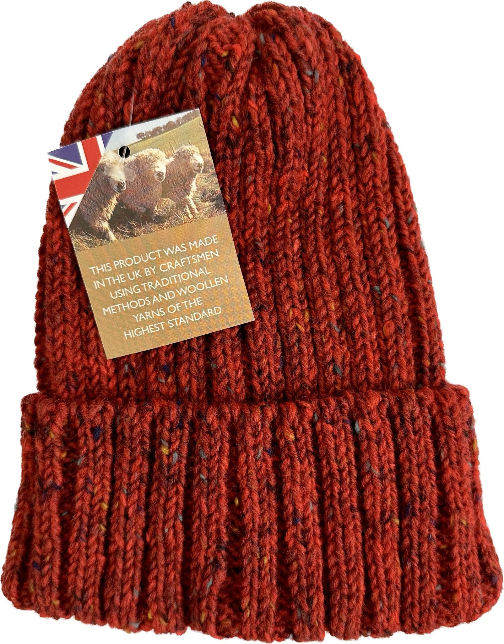 Cuffia coste donegal lana rossa Highland2000 - MONSIEUR