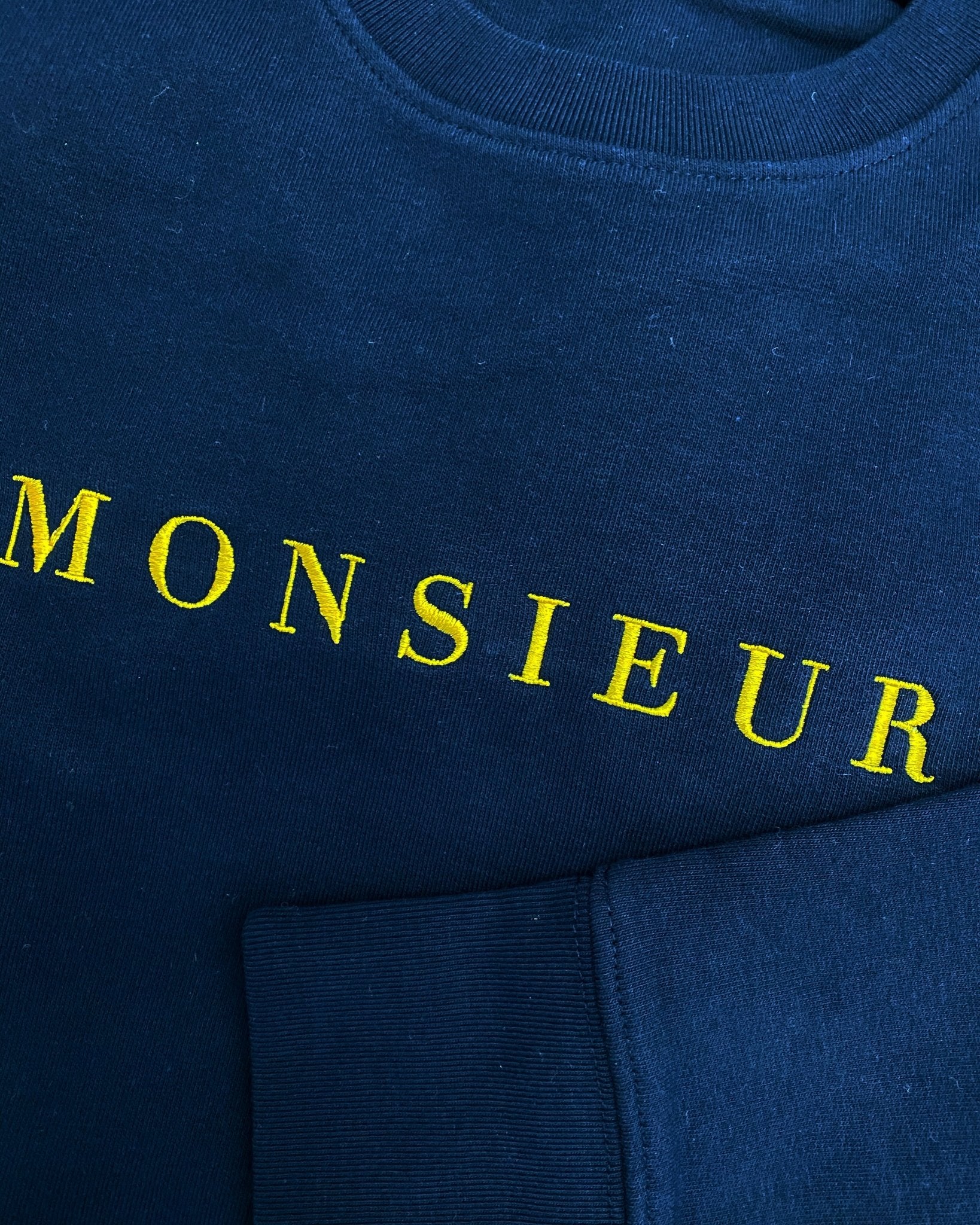 Felpa cotone blu Monsieur - MONSIEUR