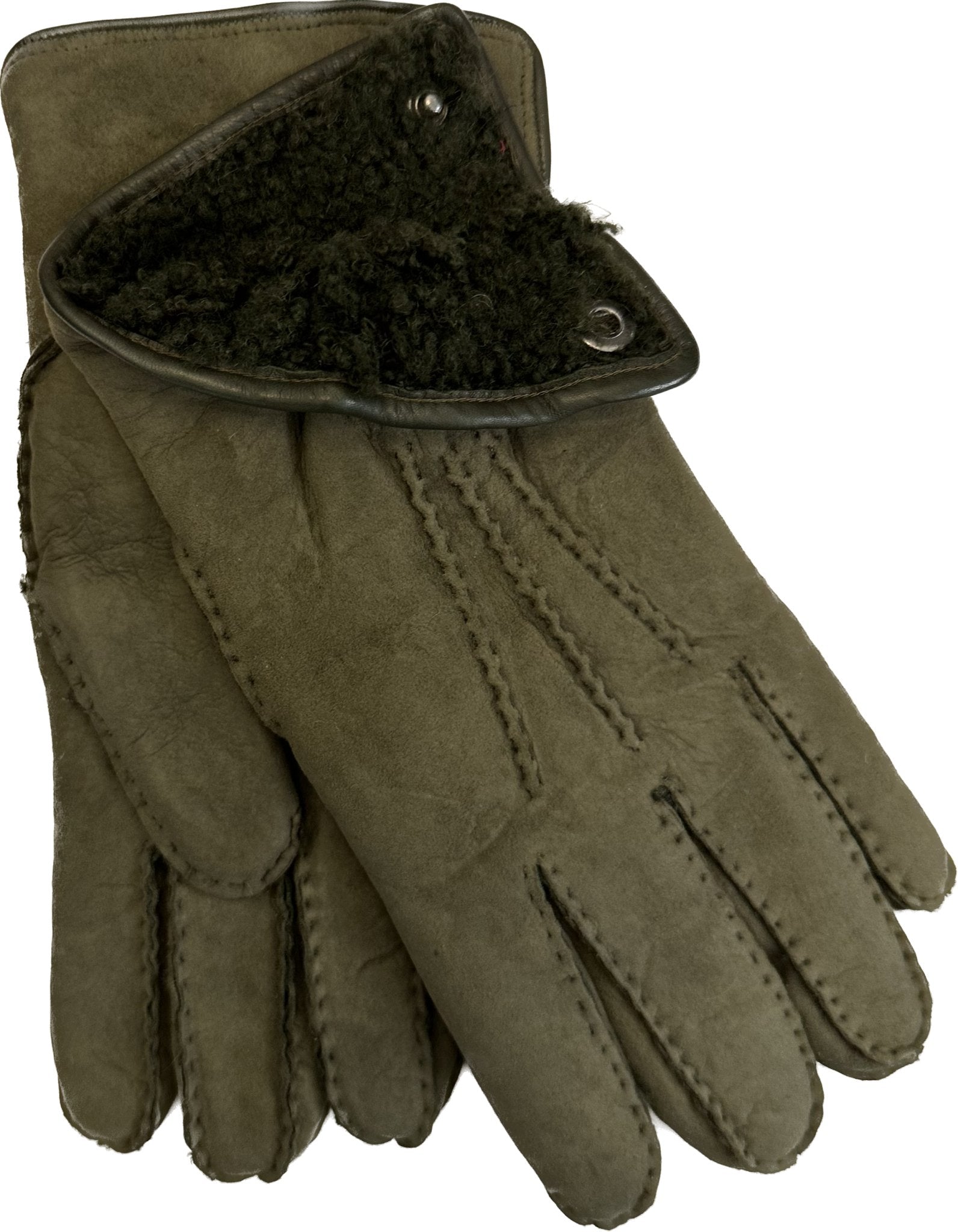 Guanto scamosciato lambskins verde loden Monsieur - MONSIEUR