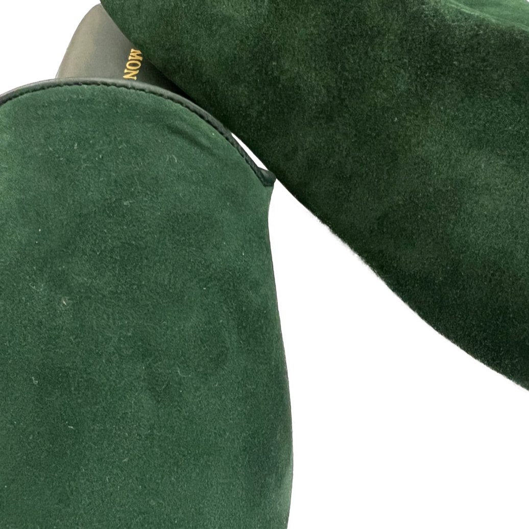 Pantofola suede verde bottiglia Monsieur - MONSIEUR