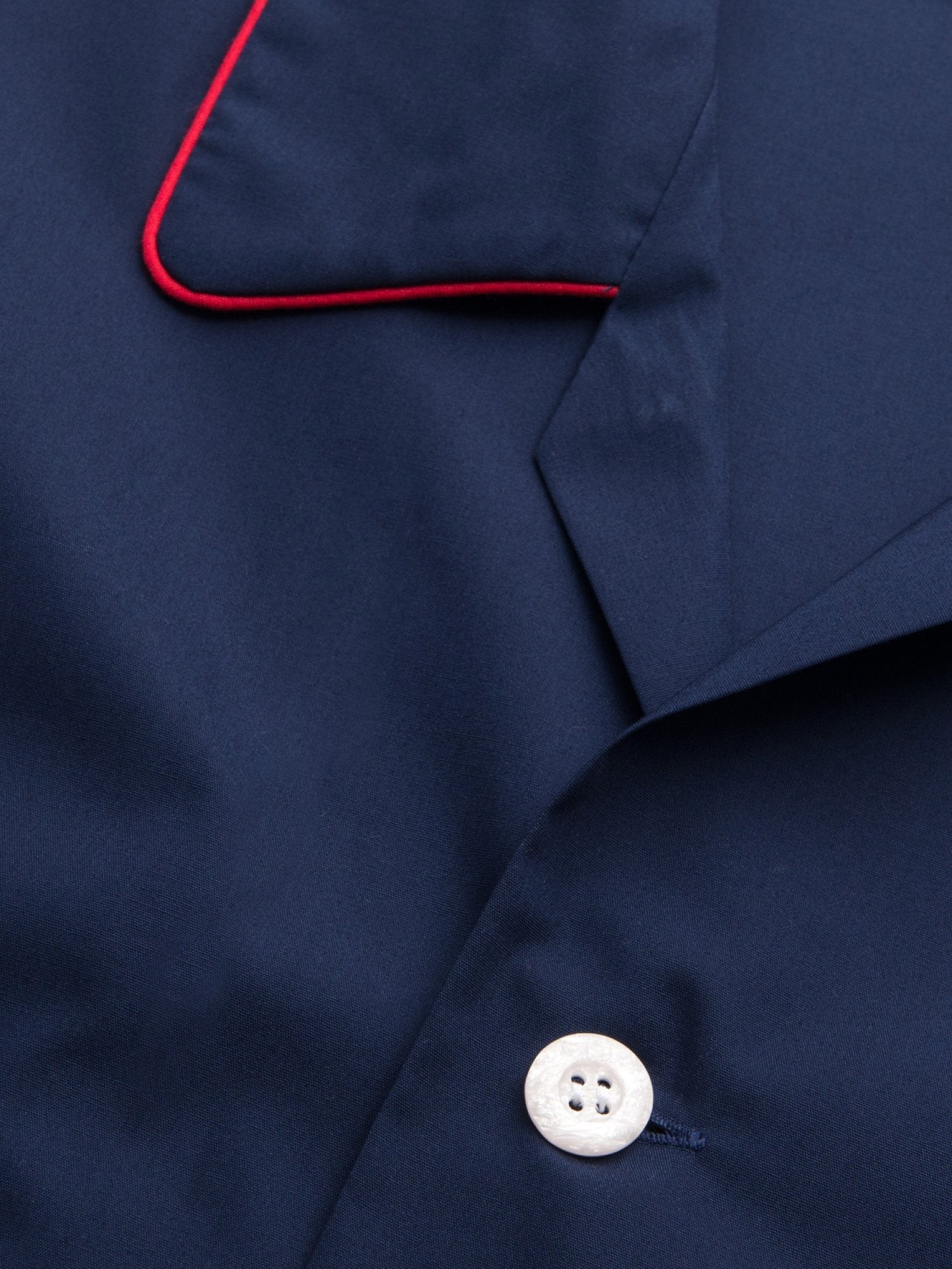 Pigiama lungo cotone Savile Collection tinta unita blu Derek Rose - MONSIEUR