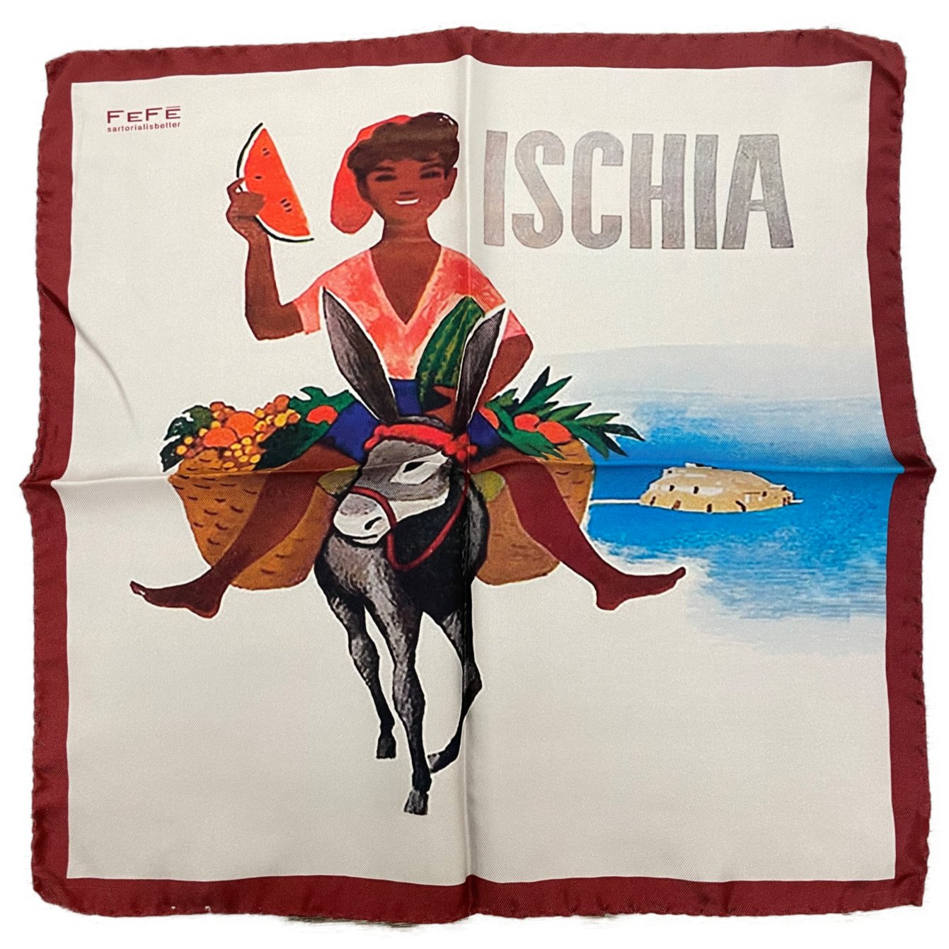 Pocket square Ischia seta Fefe' - MONSIEUR