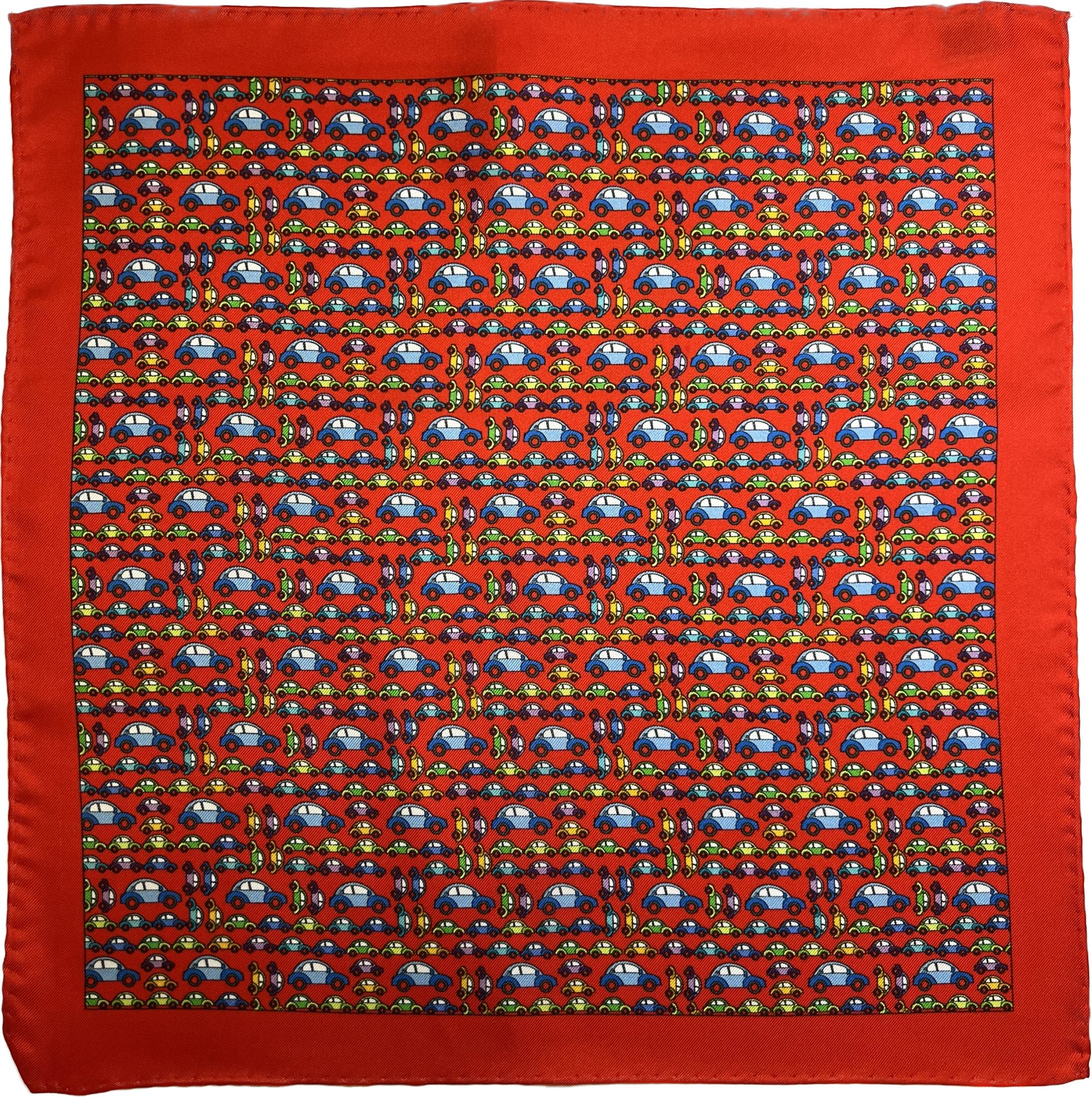 Pocket square seta macchinine rossa Monsieur - MONSIEUR