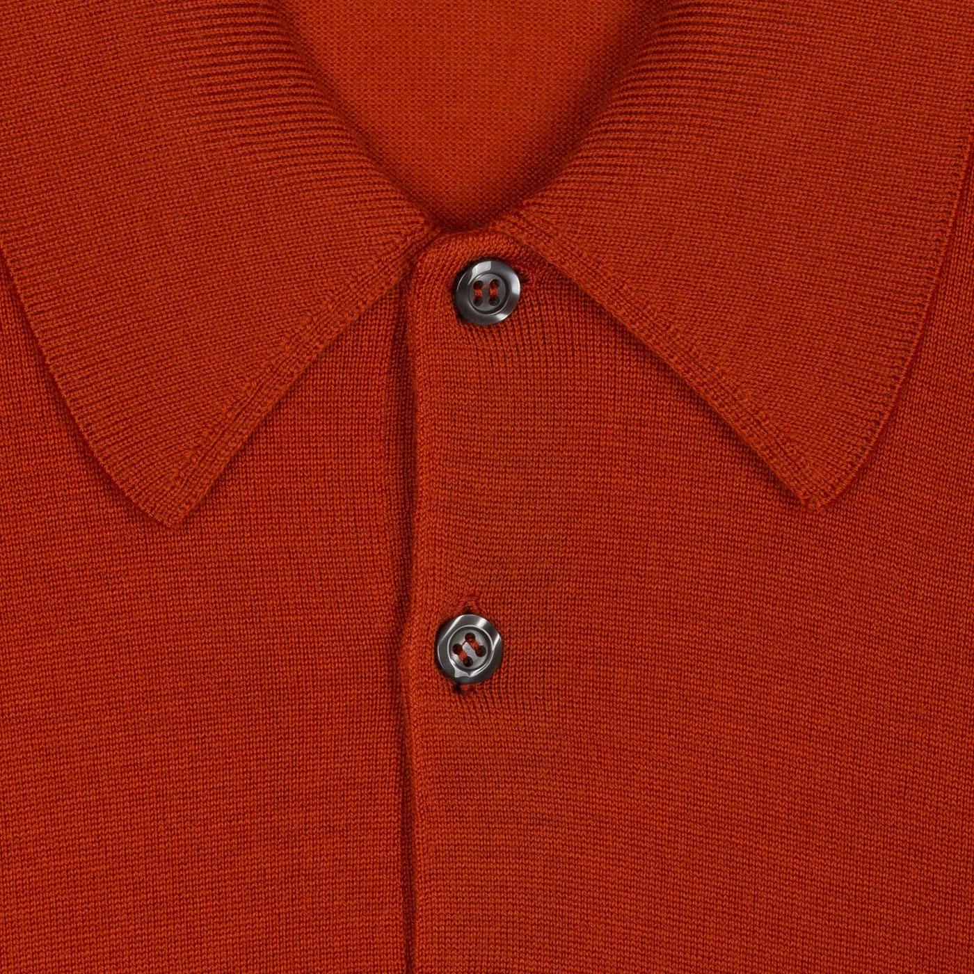 Polo dorset lana manica lunga Orange view John Smedley - MONSIEUR