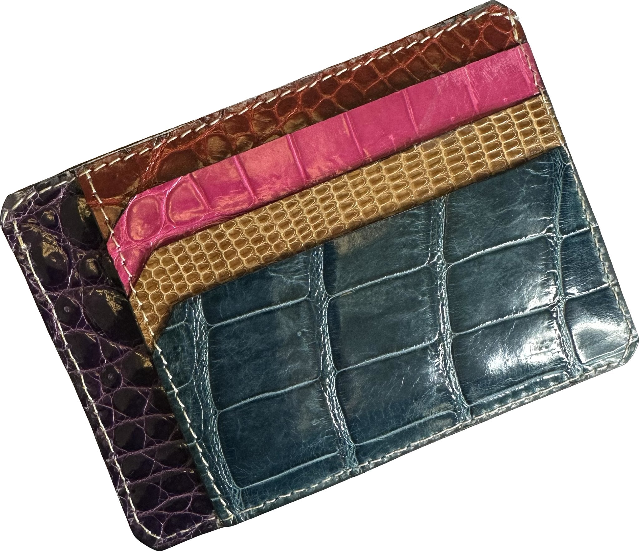 Portacarte coccodrillo sales