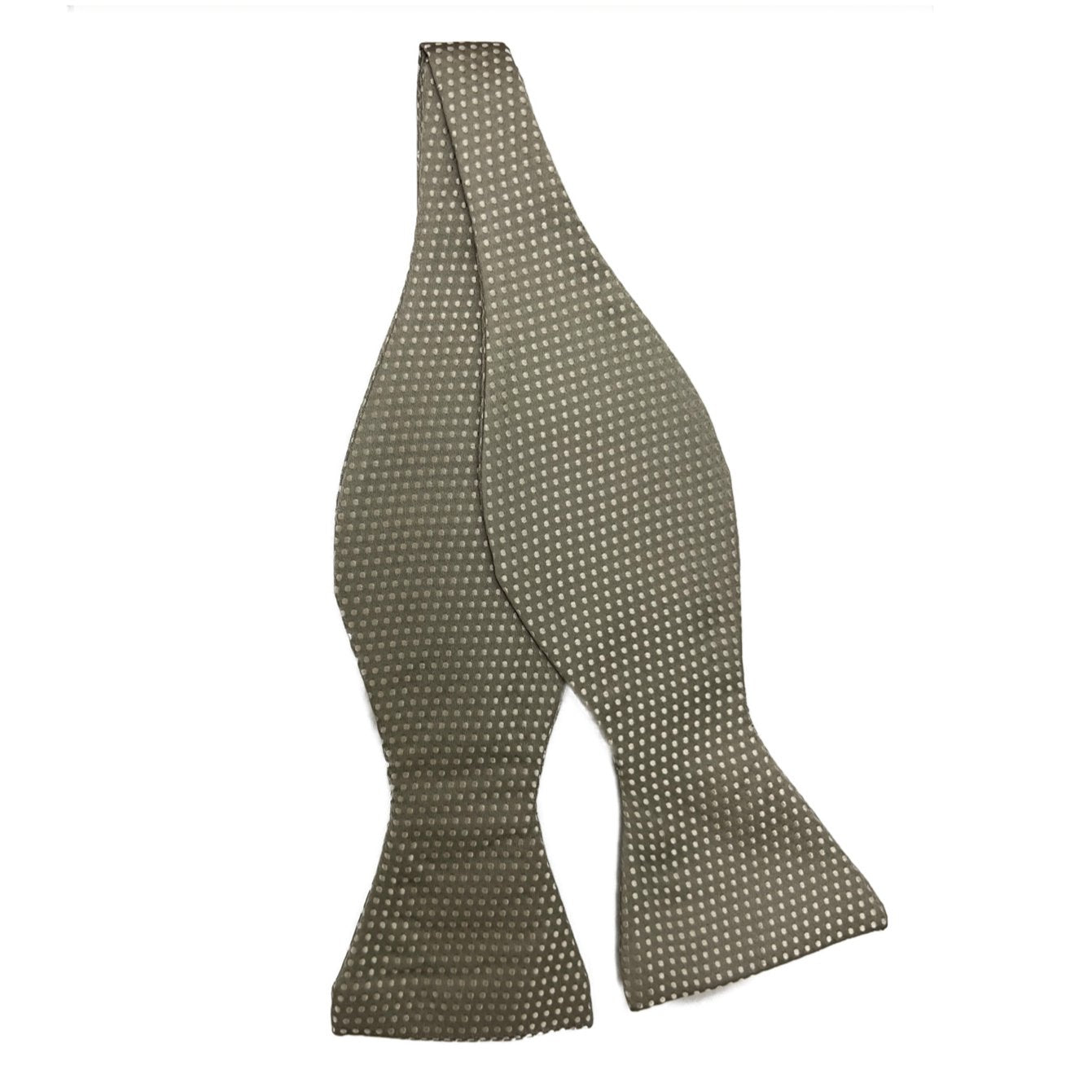 Self bow tie seta jacquard grigio Monsieur - MONSIEUR